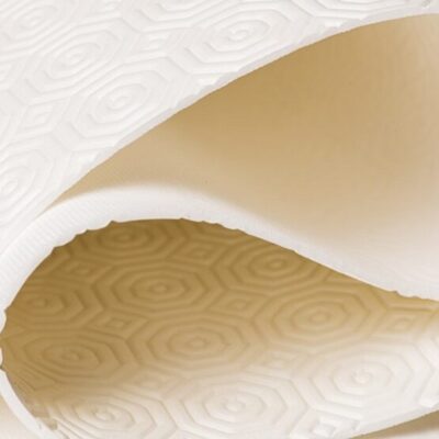 Mollettone gommato bianco in altezza cm.140
