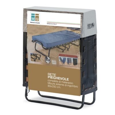 Rete pieghevole con materasso cm.80 x 200