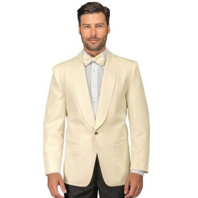 Giacca scialle monopetto colore crema – Isacco