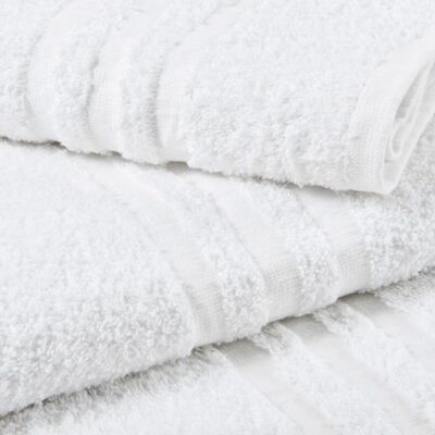 Telo bagno di spugna cm.100 x 150 bianco