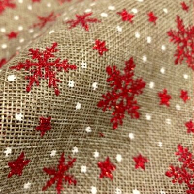Tela juta Natale in altezza cm.150