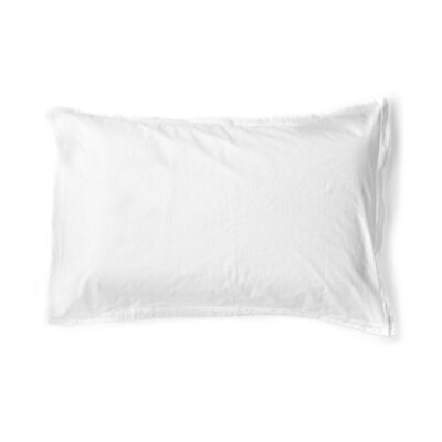 Coppia di federe in cotone di colore bianco cm.50 x 80