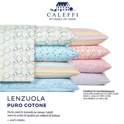 Completo letto matrimoniale di puro cotone - PROMO VALIDA FINO AL 31/05/2025