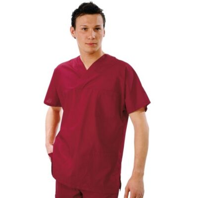 Casacca collo a V colore bordeaux