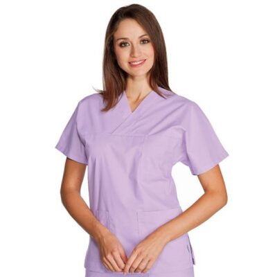 Casacca collo a V colore lilla
