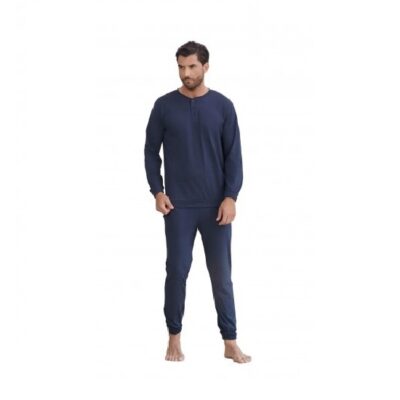 Pigiama uomo in tinta unita colore blu