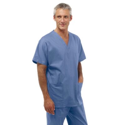 Casacca Summer collo a V colore azzurro