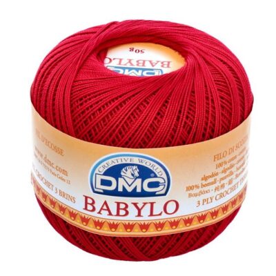 Gomitolo Babylo 30 DMC colore rosso 666 da 50 grammi