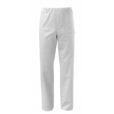 Pantalone di cotone con elastico colore bianco - Siggi