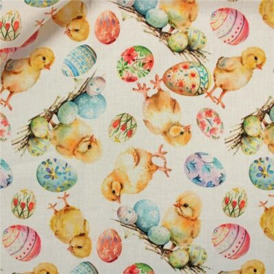 Tessuto Digital Easter di cotone in altezza cm.150