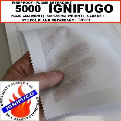 Tendaggio Art.5000 ignifugo in altezza cm.330