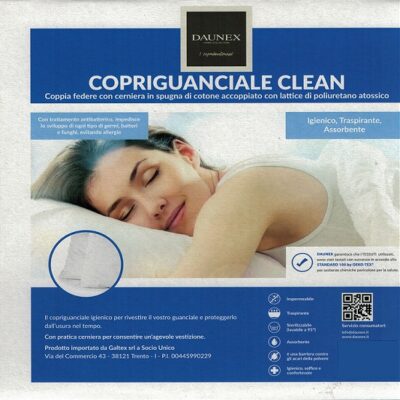 Coppia gusci Clean per cuscini cm.50 x 80 con cerniera - Daunex